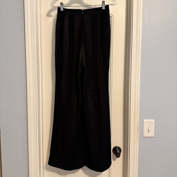 Rebecca Vallance 2 Black Stripe High Waist Wide Leg Pants Trousers Capsule - Picture 5 of 11